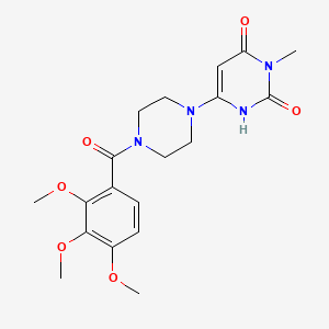 3-methyl-6-(4-(2,3,4-trimethoxybenzoyl)piperazin-1-yl)pyrimidine-2,4(1H,3H)-dione