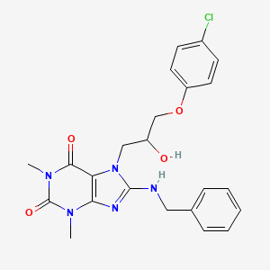 8-(benzylamino)-7-(3-(4-chlorophenoxy)-2-hydroxypropyl)-1,3-dimethyl-1H-purine-2,6(3H,7H)-dione