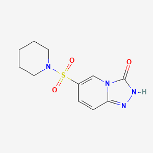 molecular formula C11H14N4O3S B2908864 6-(piperidin-1-ylsulfonyl)[1,2,4]triazolo[4,3-a]pyridin-3(2H)-one CAS No. 1291842-42-6