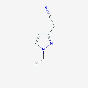 molecular formula C8H11N3 B2908866 2-(1-Propyl-1H-pyrazol-3-yl)acetonitrile CAS No. 1823441-82-2