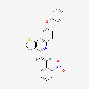 4-[(E)-2-(2-nitrophenyl)ethenyl]-8-phenoxy-2,3-dihydrothieno[3,2-c]quinoline