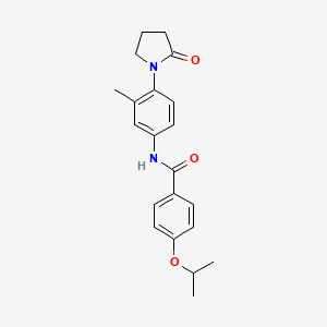 4-isopropoxy-N-(3-methyl-4-(2-oxopyrrolidin-1-yl)phenyl)benzamide