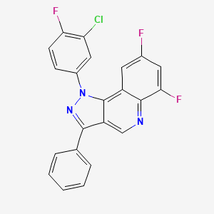 1-(3-chloro-4-fluorophenyl)-6,8-difluoro-3-phenyl-1H-pyrazolo[4,3-c]quinoline