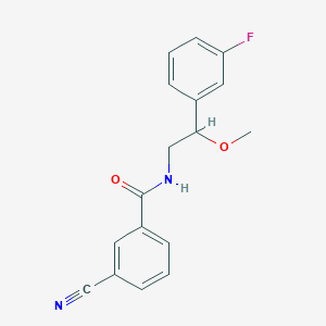 molecular formula C17H15FN2O2 B2908878 3-cyano-N-(2-(3-fluorophenyl)-2-methoxyethyl)benzamide CAS No. 1797554-61-0