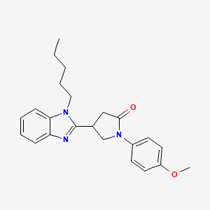 1-(4-Methoxyphenyl)-4-(1-pentylbenzimidazol-2-yl)pyrrolidin-2-one
