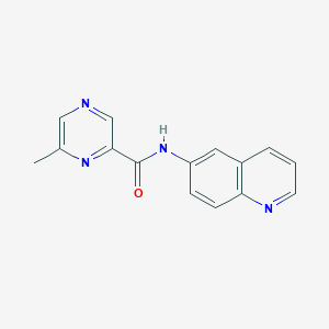 molecular formula C15H12N4O B2908891 6-Methyl-N-quinolin-6-ylpyrazine-2-carboxamide CAS No. 2048225-57-4