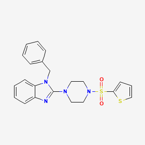 molecular formula C22H22N4O2S2 B2908900 1-benzyl-2-(4-(thiophen-2-ylsulfonyl)piperazin-1-yl)-1H-benzo[d]imidazole CAS No. 1209379-13-4