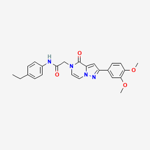 molecular formula C24H24N4O4 B2908934 2-[2-(3,4-dimethoxyphenyl)-4-oxopyrazolo[1,5-a]pyrazin-5(4H)-yl]-N-(4-ethylphenyl)acetamide CAS No. 941981-94-8