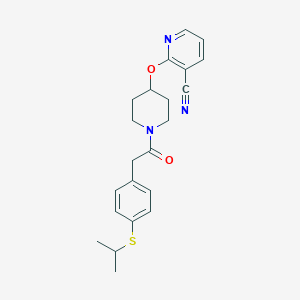 2-((1-(2-(4-(Isopropylthio)phenyl)acetyl)piperidin-4-yl)oxy)nicotinonitrile