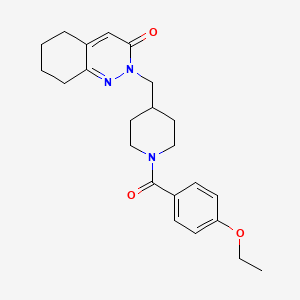 molecular formula C23H29N3O3 B2908939 2-[[1-(4-Ethoxybenzoyl)piperidin-4-yl]methyl]-5,6,7,8-tetrahydrocinnolin-3-one CAS No. 2309187-15-1