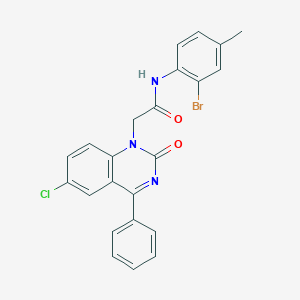 molecular formula C23H17BrClN3O2 B2908945 N-(2-bromo-4-methylphenyl)-2-(6-chloro-2-oxo-4-phenylquinazolin-1(2H)-yl)acetamide CAS No. 1112310-80-1