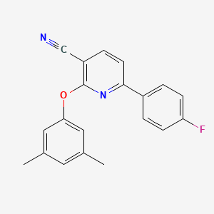 2-(3,5-Dimethylphenoxy)-6-(4-fluorophenyl)pyridine-3-carbonitrile