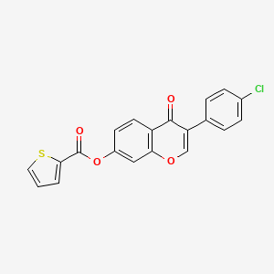 molecular formula C20H11ClO4S B2908953 3-(4-chlorophenyl)-4-oxo-4H-chromen-7-yl thiophene-2-carboxylate CAS No. 618390-54-8