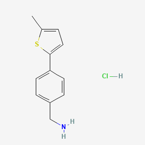 [4-(5-Methylthiophen-2-yl)phenyl]methanamine;hydrochloride