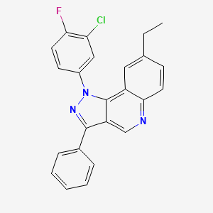 molecular formula C24H17ClFN3 B2908957 1-(3-chloro-4-fluorophenyl)-8-ethyl-3-phenyl-1H-pyrazolo[4,3-c]quinoline CAS No. 901264-75-3