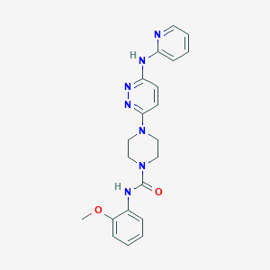 molecular formula C21H23N7O2 B2908959 N-(2-methoxyphenyl)-4-(6-(pyridin-2-ylamino)pyridazin-3-yl)piperazine-1-carboxamide CAS No. 1021223-76-6