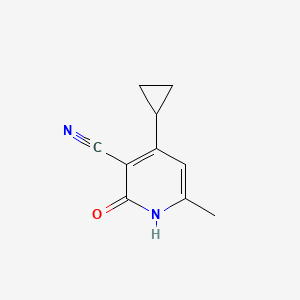 molecular formula C10H10N2O B2908980 4-Cyclopropyl-6-methyl-2-oxo-1,2-dihydro-3-pyridinecarbonitrile CAS No. 1346575-96-9