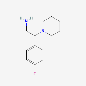 molecular formula C13H19FN2 B2908989 2-(4-Fluoro-phenyl)-2-piperidin-1-yl-ethylamine CAS No. 876710-67-7