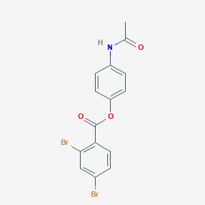 molecular formula C15H11Br2NO3 B290899 4-(Acetylamino)phenyl 2,4-dibromobenzoate 