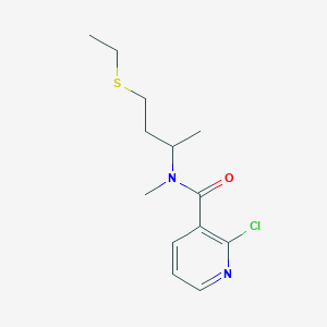 molecular formula C13H19ClN2OS B2908996 2-chloro-N-[4-(ethylsulfanyl)butan-2-yl]-N-methylpyridine-3-carboxamide CAS No. 1394706-12-7