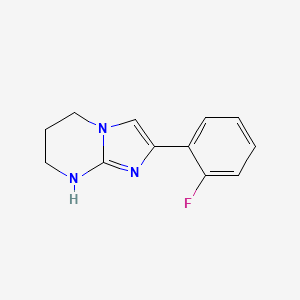 molecular formula C12H12FN3 B2908998 2-(2-Fluorophenyl)-5,6,7,8-tetrahydroimidazo[1,2-a]pyrimidine CAS No. 1515263-90-7