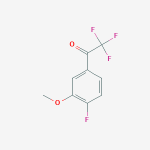 molecular formula C9H6F4O2 B2909006 2,2,2-Trifluoro-1-(4-fluoro-3-methoxyphenyl)ethanone CAS No. 1256471-37-0