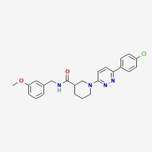 molecular formula C24H25ClN4O2 B2909010 1-(6-(4-chlorophenyl)pyridazin-3-yl)-N-(3-methoxybenzyl)piperidine-3-carboxamide CAS No. 1203199-93-2