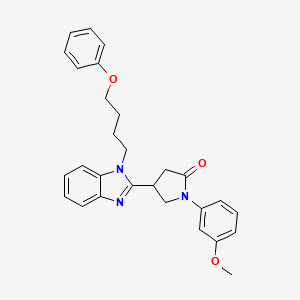 1-(3-methoxyphenyl)-4-(1-(4-phenoxybutyl)-1H-benzo[d]imidazol-2-yl)pyrrolidin-2-one