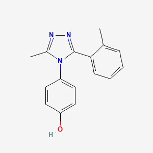 molecular formula C16H15N3O B2909022 4-[3-Methyl-5-(2-Methylphenyl)-4H-1,2,4-Triazol-4-Yl]Phenol CAS No. 1069473-56-8