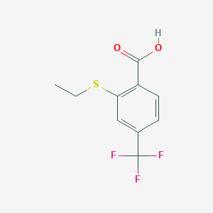 molecular formula C10H9F3O2S B2909027 2-(Ethylthio)-4-(trifluoromethyl)benzoic acid CAS No. 1383826-37-6