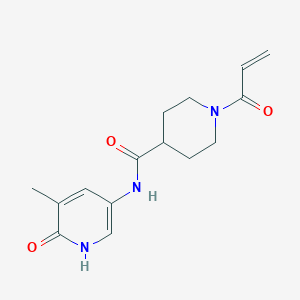 molecular formula C15H19N3O3 B2909037 N-(5-Methyl-6-oxo-1H-pyridin-3-yl)-1-prop-2-enoylpiperidine-4-carboxamide CAS No. 2361883-95-4