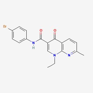 molecular formula C18H16BrN3O2 B2909039 N-(4-bromophenyl)-1-ethyl-7-methyl-4-oxo-1,4-dihydro-1,8-naphthyridine-3-carboxamide CAS No. 23681-69-8
