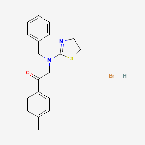 molecular formula C19H21BrN2OS B2909041 2-(Benzyl(4,5-dihydrothiazol-2-yl)amino)-1-(p-tolyl)ethanone hydrobromide CAS No. 351525-97-8