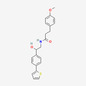 N-{2-hydroxy-2-[4-(thiophen-2-yl)phenyl]ethyl}-3-(4-methoxyphenyl)propanamide