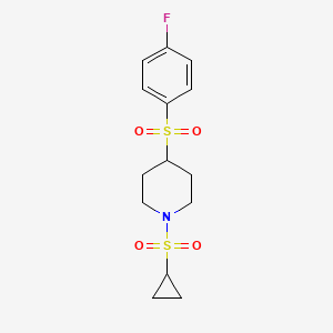 1-(Cyclopropylsulfonyl)-4-((4-fluorophenyl)sulfonyl)piperidine