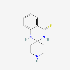 molecular formula C12H15N3S B2909045 1'H-spiro[piperidine-4,2'-quinazoline]-4'-thiol CAS No. 1326871-48-0