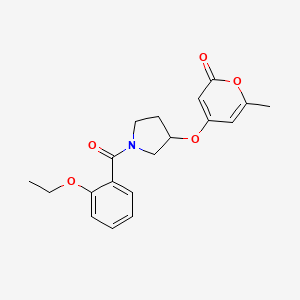 4-((1-(2-ethoxybenzoyl)pyrrolidin-3-yl)oxy)-6-methyl-2H-pyran-2-one