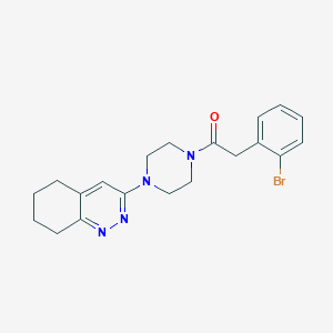 molecular formula C20H23BrN4O B2909048 2-(2-Bromophenyl)-1-(4-(5,6,7,8-tetrahydrocinnolin-3-yl)piperazin-1-yl)ethanone CAS No. 2034318-23-3
