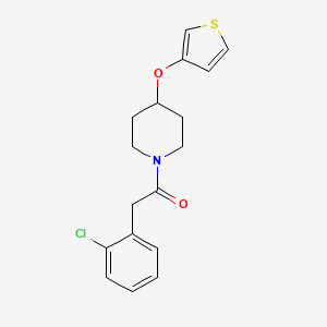 molecular formula C17H18ClNO2S B2909049 2-(2-Chlorophenyl)-1-(4-(thiophen-3-yloxy)piperidin-1-yl)ethanone CAS No. 2034466-07-2