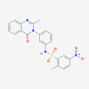 2-methyl-N-(3-(2-methyl-4-oxoquinazolin-3(4H)-yl)phenyl)-5-nitrobenzenesulfonamide