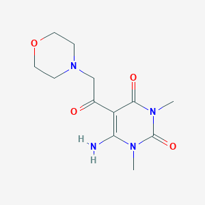 6-Amino-1,3-dimethyl-5-(2-morpholin-4-ylacetyl)pyrimidine-2,4-dione