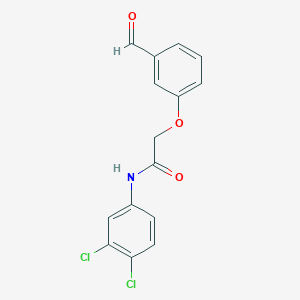 molecular formula C15H11Cl2NO3 B2909075 N-(3,4-dichlorophenyl)-2-(3-formylphenoxy)acetamide CAS No. 575499-65-9