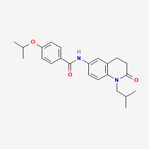 molecular formula C23H28N2O3 B2909077 N-(1-isobutyl-2-oxo-1,2,3,4-tetrahydroquinolin-6-yl)-4-isopropoxybenzamide CAS No. 941905-65-3