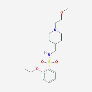 molecular formula C17H28N2O4S B2909078 2-ethoxy-N-((1-(2-methoxyethyl)piperidin-4-yl)methyl)benzenesulfonamide CAS No. 1210348-20-1