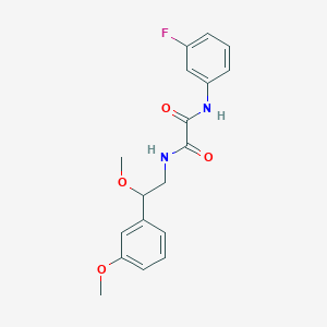 molecular formula C18H19FN2O4 B2909104 N1-(3-fluorophenyl)-N2-(2-methoxy-2-(3-methoxyphenyl)ethyl)oxalamide CAS No. 1797160-06-5