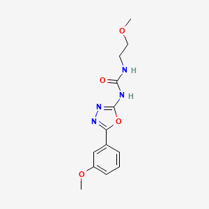 molecular formula C13H16N4O4 B2909108 1-(2-Methoxyethyl)-3-(5-(3-methoxyphenyl)-1,3,4-oxadiazol-2-yl)urea CAS No. 1286695-28-0