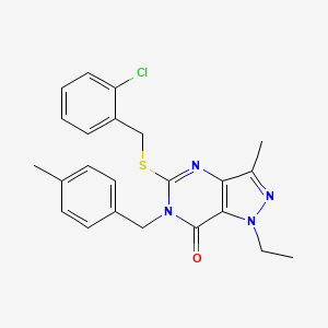 5-((2-chlorobenzyl)thio)-1-ethyl-3-methyl-6-(4-methylbenzyl)-1H-pyrazolo[4,3-d]pyrimidin-7(6H)-one