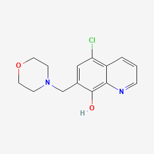 molecular formula C14H15ClN2O2 B2909115 5-Chloro-7-(morpholin-4-ylmethyl)quinolin-8-ol CAS No. 5596-37-2