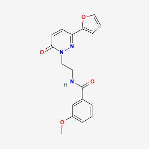 N-(2-(3-(furan-2-yl)-6-oxopyridazin-1(6H)-yl)ethyl)-3-methoxybenzamide