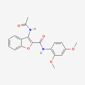 molecular formula C19H18N2O5 B2909126 3-acetamido-N-(2,4-dimethoxyphenyl)benzofuran-2-carboxamide CAS No. 862978-60-7